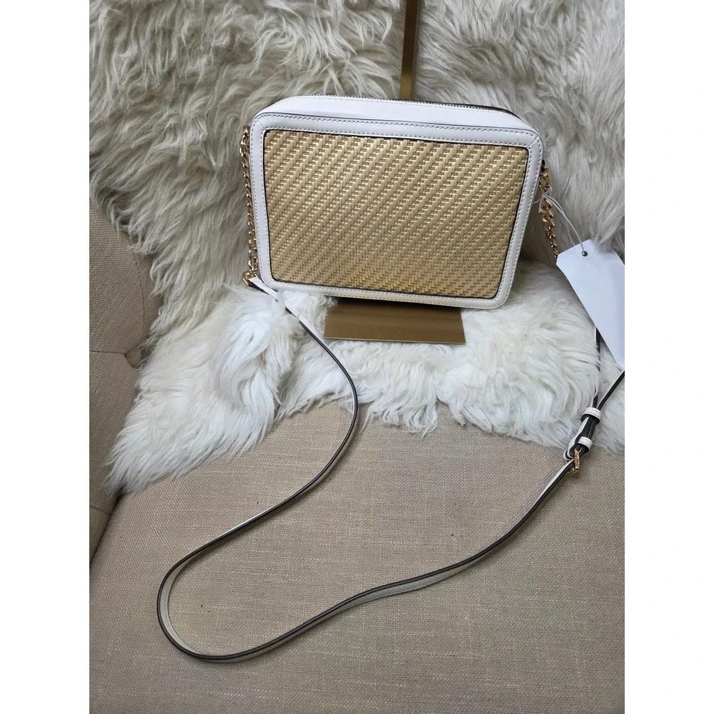 MK142 Michael Kors straw Python capsule crossbody